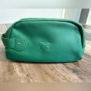 Arbonne Green Travel Cosmetic Makeup Bag Toiletry Zip Case‎ Organizer